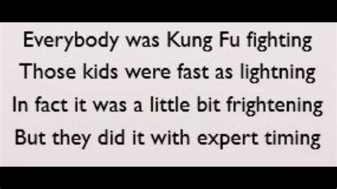 kung fu fighting lyrics|Kung Fu Fighting .
